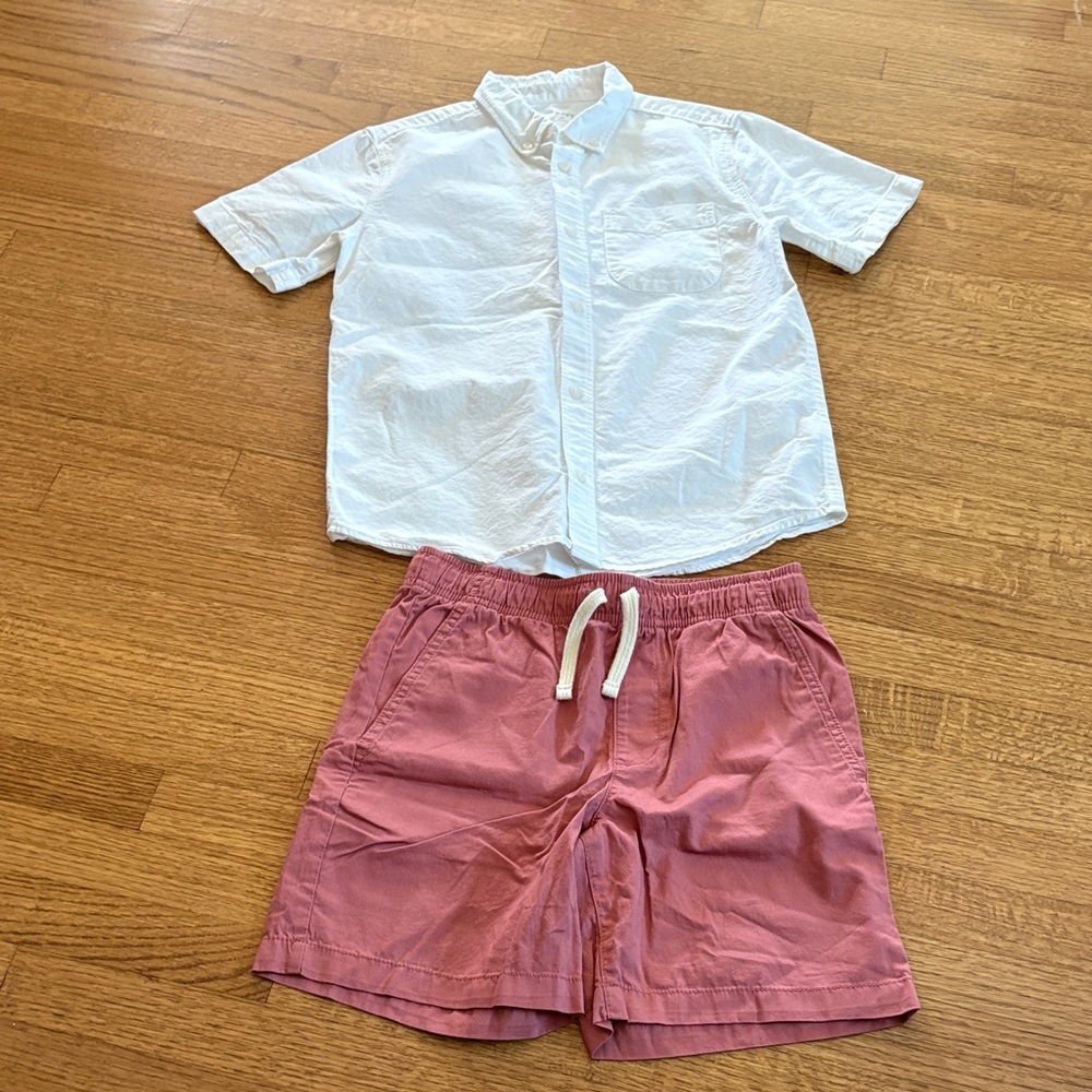 Boys Old Navy White and Pink Kids Matching Set